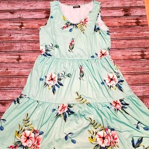 Floral Ruffle Dress  *POCKETS*